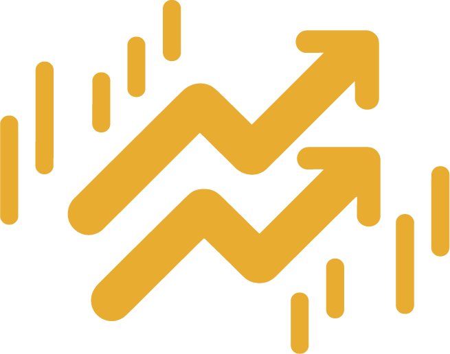 Upward Line Arrows - Orange